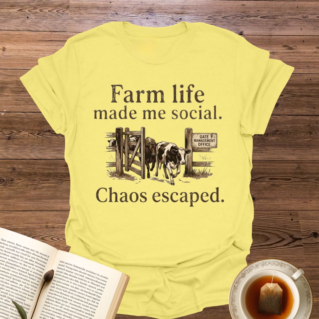 Farm Life Made Me Social T-Shirt