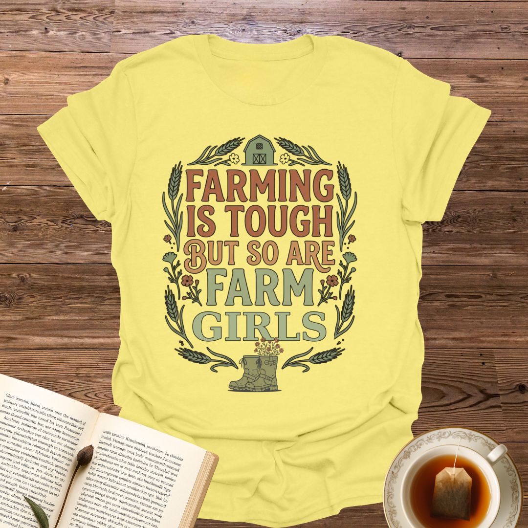 Farming Is Tough Farm Girls T-Shirt