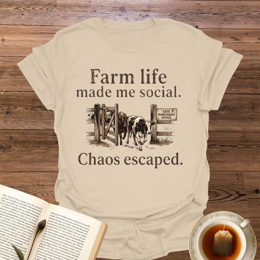 Farm Life Made Me Social T-Shirt