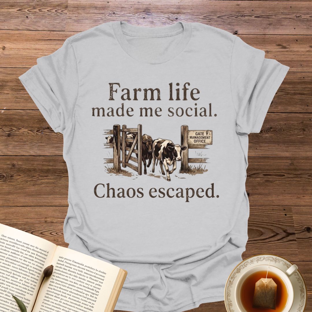 Farm Life Made Me Social T-Shirt