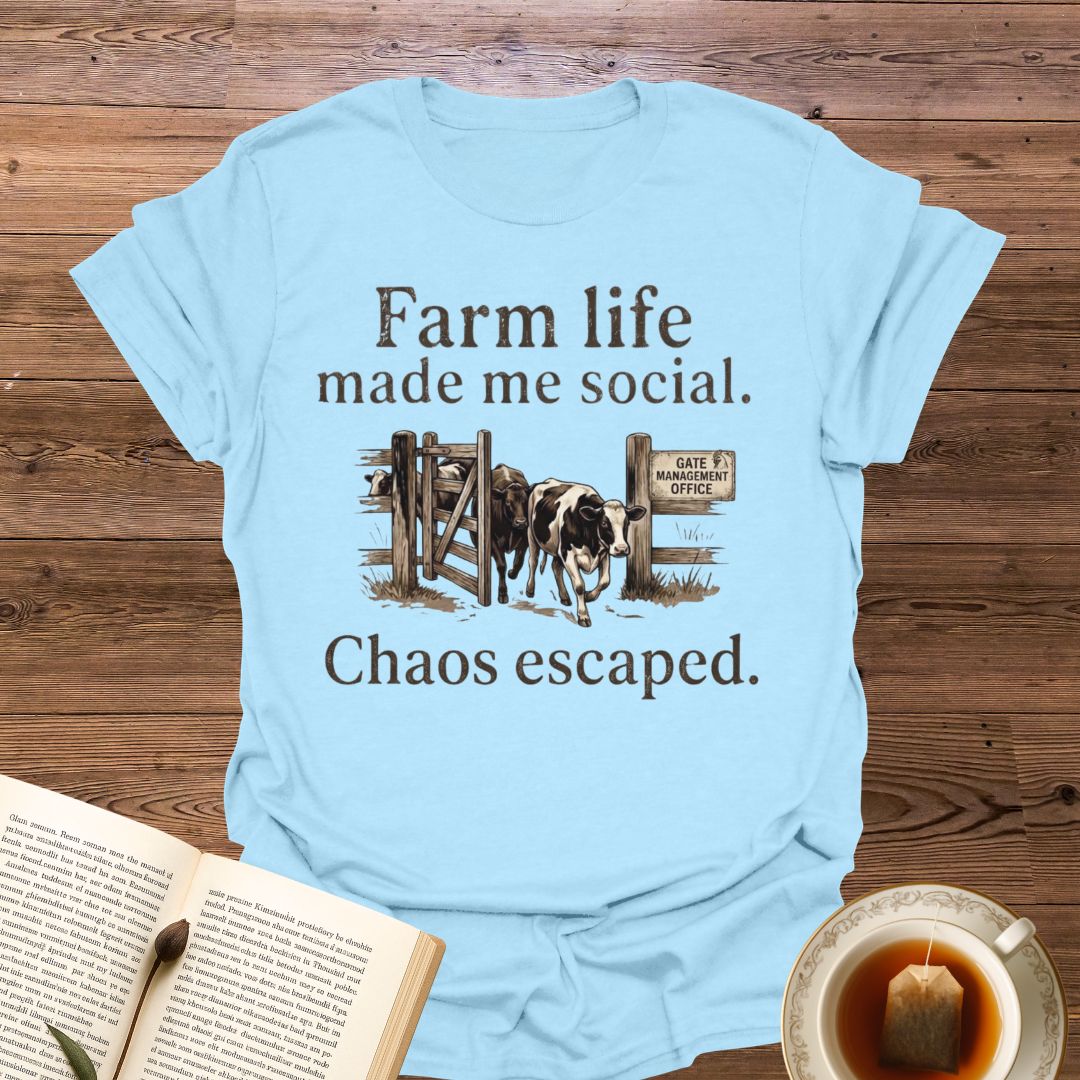 Farm Life Made Me Social T-Shirt