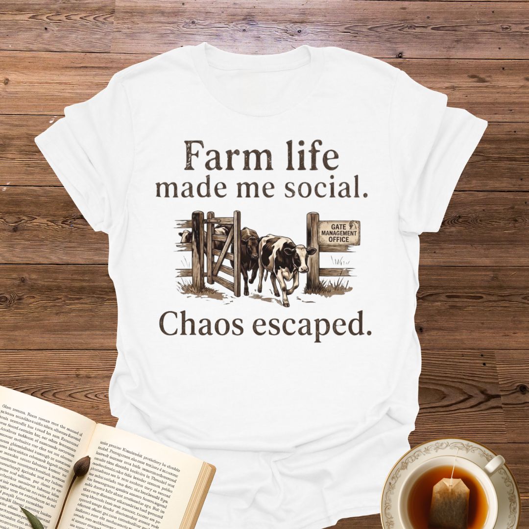 Farm Life Made Me Social T-Shirt