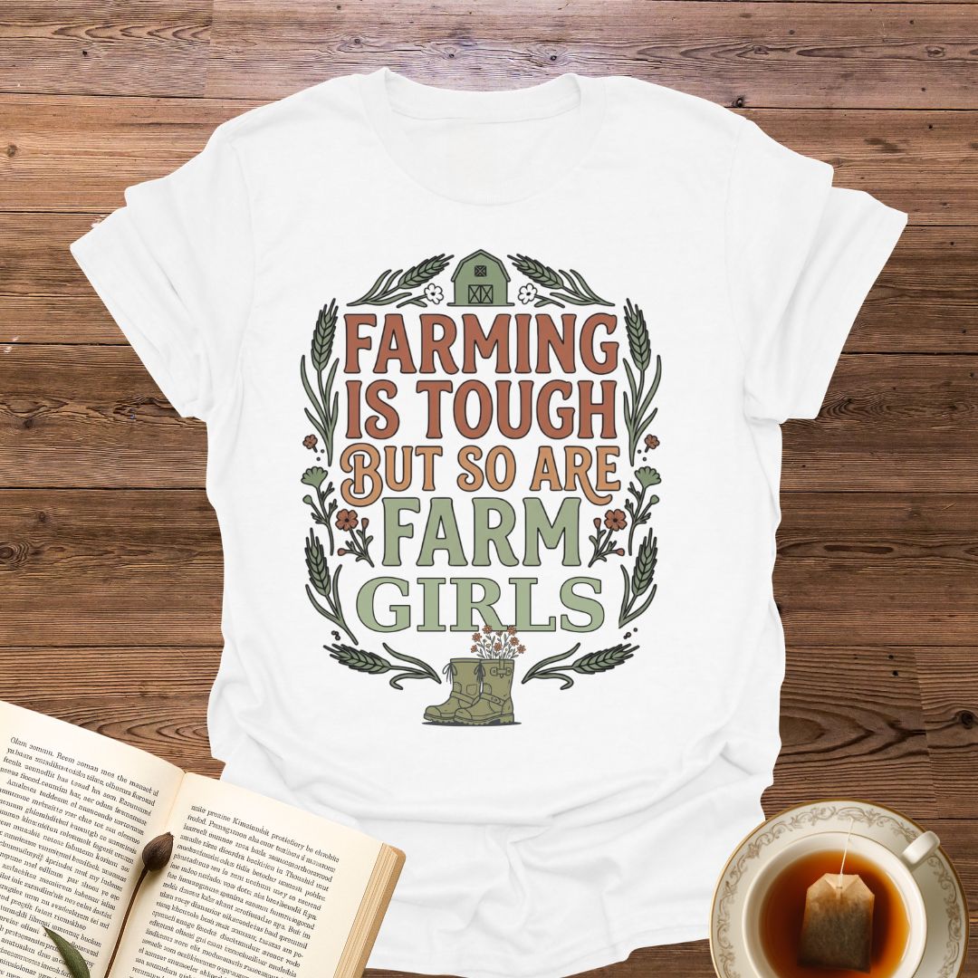 Farming Is Tough Farm Girls T-Shirt