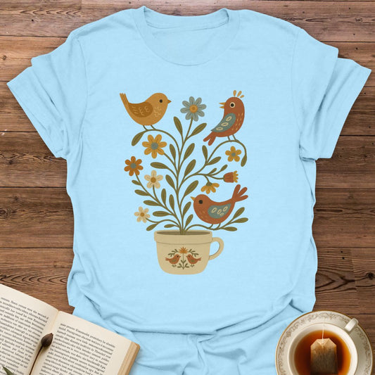 Folk Art Birds - Classic T-Shirt
