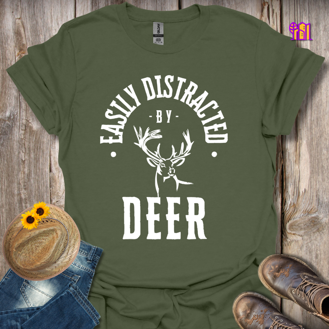 Easily Distracted By Deer T-Shirt