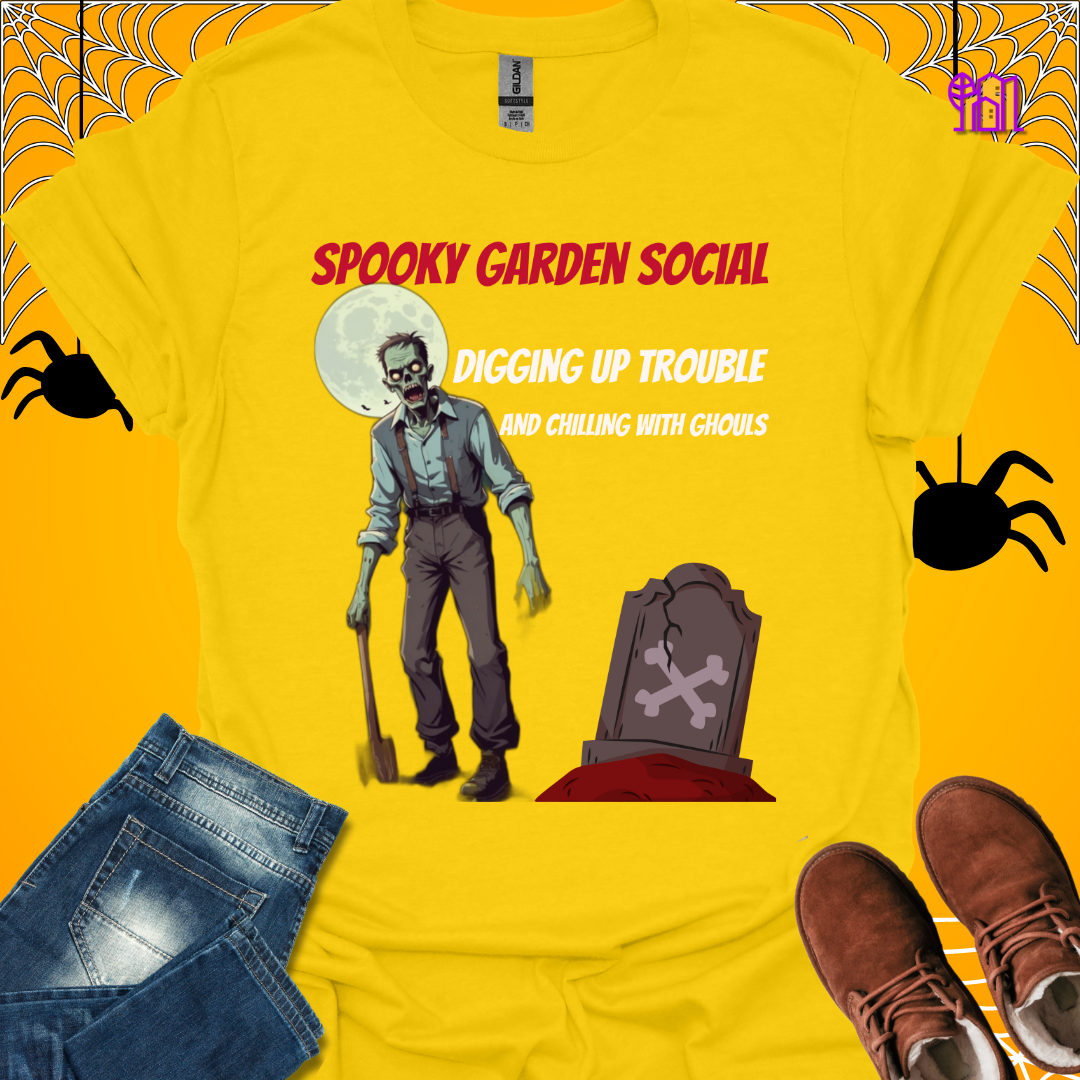 Spooky Garden Social Digging Up Trouble T-Shirt