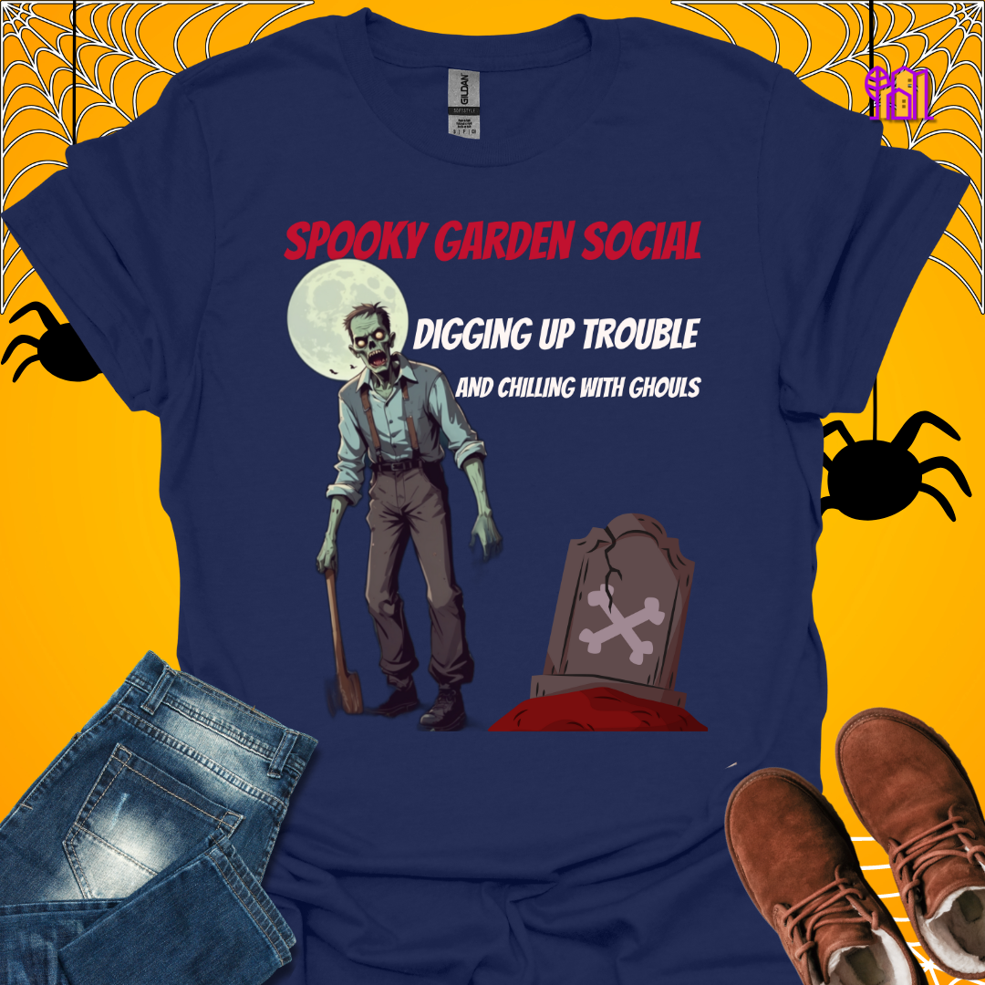 Spooky Garden Social Digging Up Trouble T-Shirt