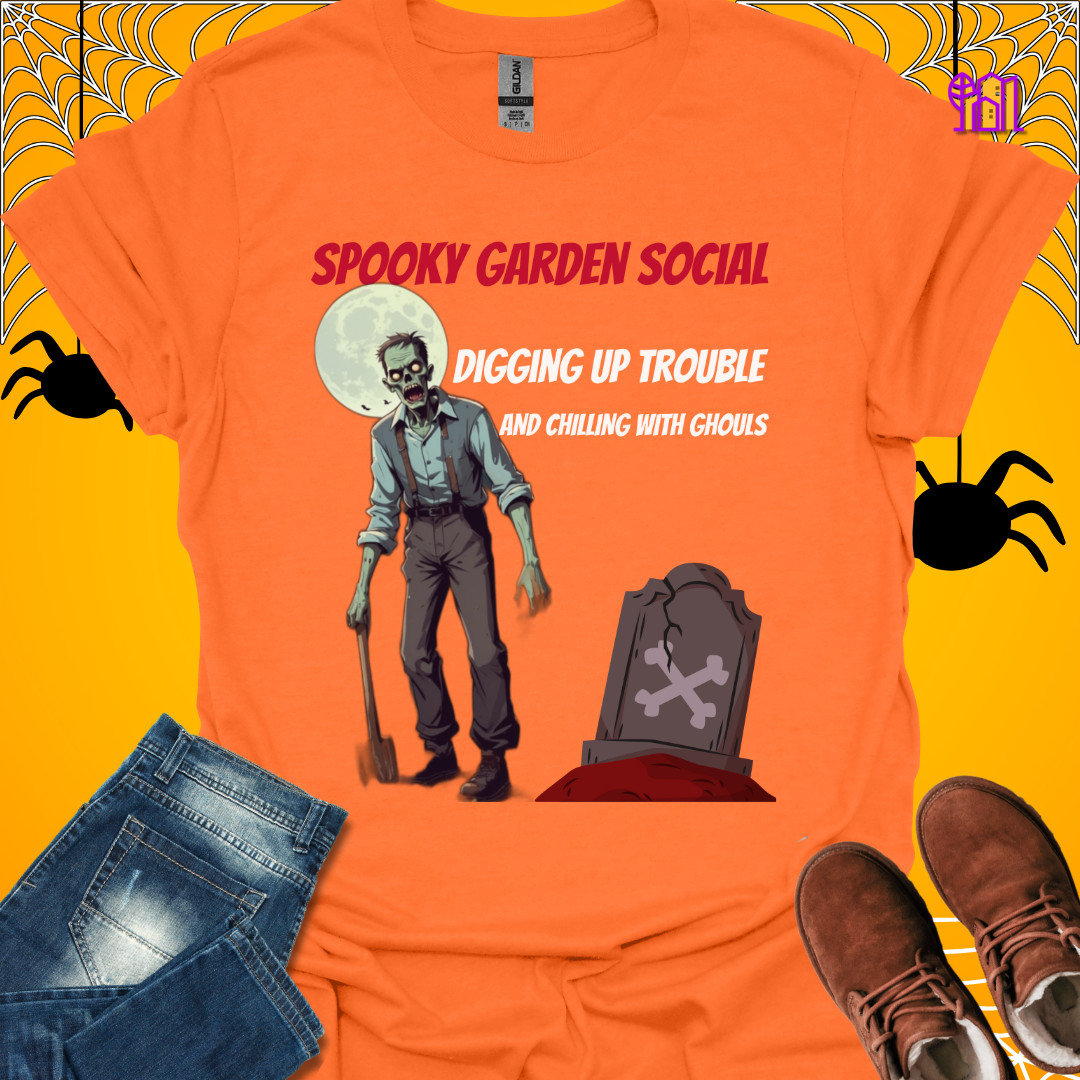 Spooky Garden Social Digging Up Trouble T-Shirt