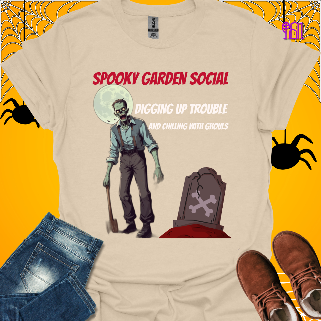 Spooky Garden Social Digging Up Trouble T-Shirt