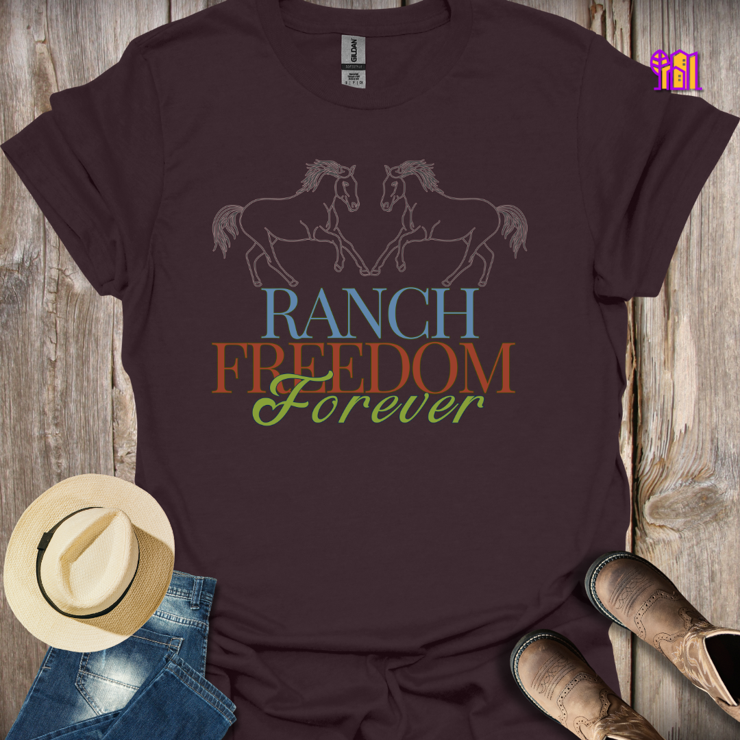 Ranch Freedom Forever Horses T-Shirt