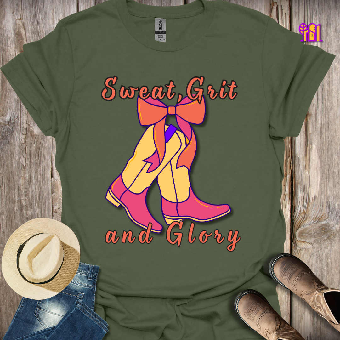 Sweat Grit and Glory Boots T-Shirt