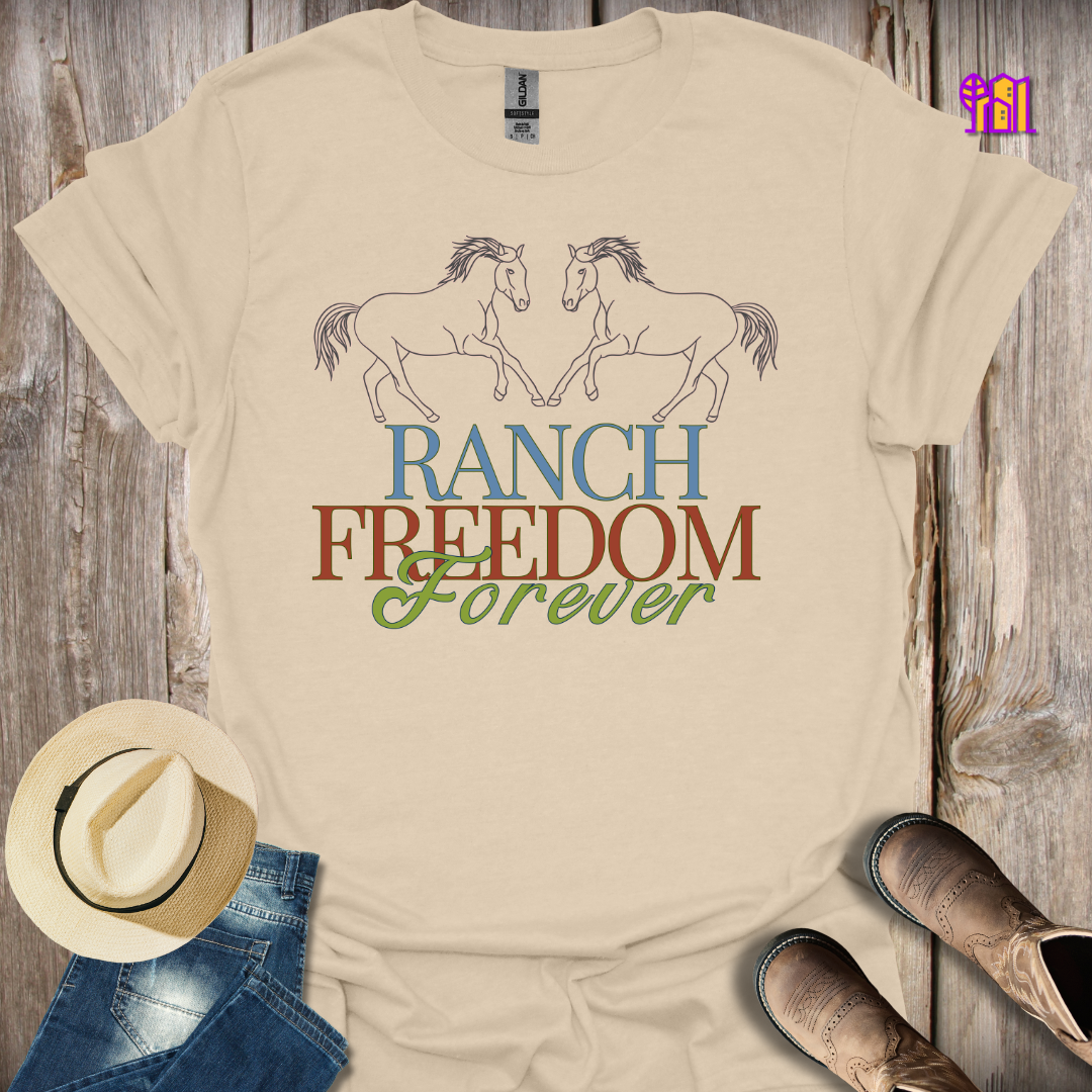 Ranch Freedom Forever Horses T-Shirt